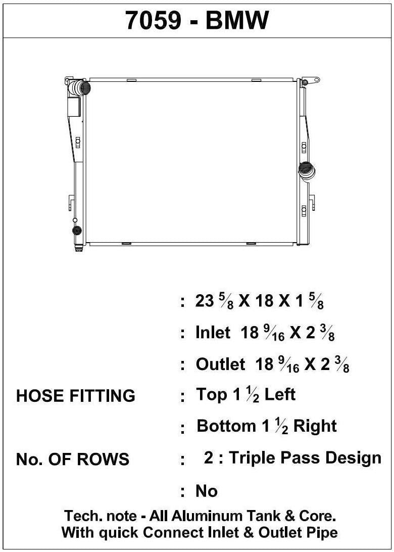 CSF 7059 Triple Pass Radiator