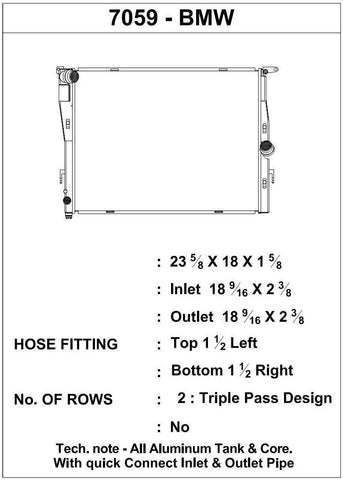 CSF 7059 Triple Pass Radiator