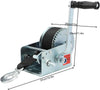 2500LBS Hand Crank Winch Hand Winch with 7M Polyester Strap Heavy-Duty Universal for Boat Trailer Trucks Pull Lift Tool