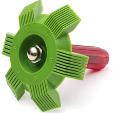 Aoile Automotive Air Conditioning Fin Cleaner Comb Conditioning Condenser Cooling Brush Radiator Comb Green OPP