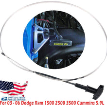 Engine Oil Dipstick for Dodge Ram 1500 2500 3500 5.9L Cummins Diesel Diesel 6 Cylinder Engine OHV Turbocharged Stainless Steel OEM 5086843AB