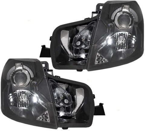 Driver and Passenger Halogen Headlights Headlamps Replacement for Cadillac 15826015 15826014 AutoAndArt