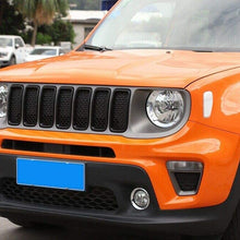RT-TCZ Front Grill Grille Inserts for Jeep Renegade 2019 2020 ABS Grill Guard Cover Trim Black 7PCs