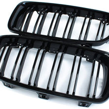 Front Grille, Kidney Grill Replacement for BMW 3 Series F30 F31 (ABS, Gloss Black)