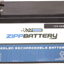 SLA Replacement Battery for 12V 9.5AH T2 Battery- AGM SLA Battery- Maintenance Free- Zipp Battery