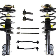 Detroit Axle Front Struts + Sway Bar Links + Inner & Outer Tie Rods Replacement for 2004-2008 Nissan Maxima - 8pc Set