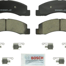 Bosch BC824 QuietCast Premium Ceramic Disc Brake Pad Set For Ford: 2000-2005 Excursion, 2001-2004 F-250 Super Duty, 2001-2004 F-350 Super Duty; Front
