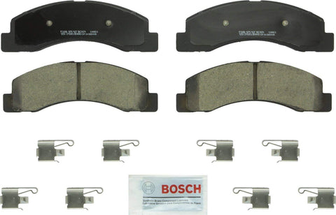 Bosch BC824 QuietCast Premium Ceramic Disc Brake Pad Set For Ford: 2000-2005 Excursion, 2001-2004 F-250 Super Duty, 2001-2004 F-350 Super Duty; Front