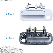 ECCPP Door Handle Exterior Outside Outer Front Driver Side for 1992-1996 Toyota Camry White