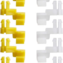 HERCOO Tailgate Handle Door Lock Rod Clips Left Right Driver Passenger Side Yellow White 5mm Rod Size for 69293-12030 69293-12040 Compatible with Toyota Tundra Camry Celica Corolla Echo Highlander