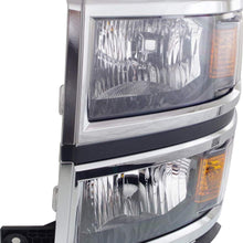 Headlight Assembly Compatible with 2014-2015 Chevrolet Silverado Halogen WT/LT Models CAPA Driver Side