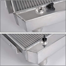 Full Aluminum Cooling Racing Radiator 2 Core Fits Replacement For Chevy Bel Air/Nomad/One0 55-57 Fifty Series/Two Ten Series/Del Ray V8 MT
