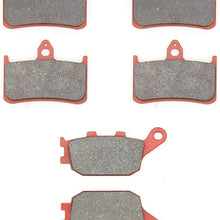MEXITAL 1 Set Ceramic Motorbike Brake Pads Front and Rear for CB 900 F Hornet 919 (02-07)/CB 1000 F (93-97)/VTR 1000 F (97-06)/CBR 900 RR (92-97)/CB 1000 (94-95)/VTR 1000 F Super Hawk (98-05)