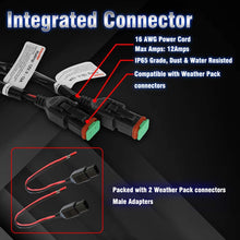 Primelux Universal 12ft Relay Wiring Harness for LED Light Bars - 12V 40A Relay & 3-Pin On/Off Rocker Switch Compatible with Jeep Wrangler Golf Cart SUV Off-Road 4WD Vehicles - 2 lead(2x15A/16AWG)