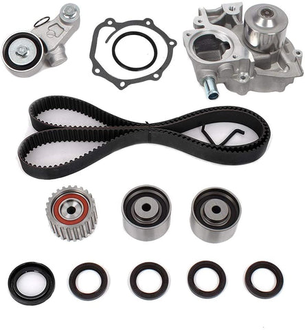 Engine Timing Belt Kit with Water Pump for Subaru Forester Impreza Legacy Outback 2.5L H4 EJ253 Engine Replace # TKF-006 TCK304 TCKWP304A