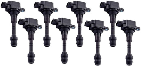 ENA Pack of 8 Ignition Coils Compatible with 2004 2005 2006 Nissan Titan Armada - Infiniti QX56-5.6L V8 22448-7S015 C1483 UF510