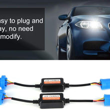 Aramox LED Decoder,2pcs Car LED Headlight Decoder 9007 Radio Audio Anti-interference Error Canceler Filter