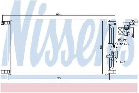 Nissens 940104 Condenser, air conditioning