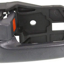 Interior Door Handles compatible with Set of 2 Front Left and Right Side Plastic Gray W/door lock button