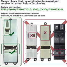 Master Power Window Switch for Nissan Maxima Armada Pathfinder Titan Infiniti G35 FX35 FX45 Nissan Murano Window Switch 25401-7Y010