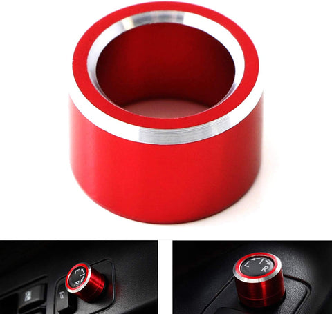 iJDMTOY Red Anodized Aluminum Side Mirror Adjustment Button Knob Cover Compatible With Subaru WRX, STI, Impreza, Forester, XV Crosstrek, BRZ, etc