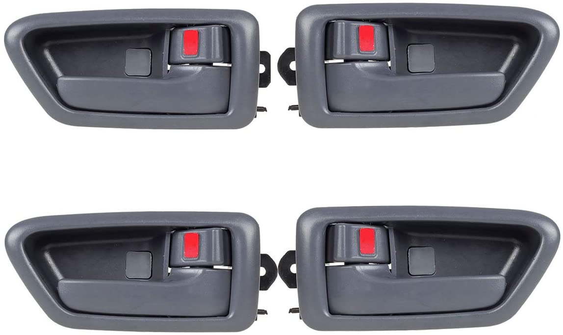 AUTEX 4pcs Gray Interior Door Handles Front Rear Left Right Driver Passenger Side Compatible with Toyota Camry 1997 1998 1999 2000 2001 Door Handles 91002 91006 91003 91007