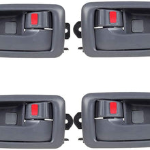 AUTEX 4pcs Gray Interior Door Handles Front Rear Left Right Driver Passenger Side Compatible with Toyota Camry 1997 1998 1999 2000 2001 Door Handles 91002 91006 91003 91007