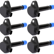 ROADFAR Pack of 6 Ignition Coils Fit for Acura MDX/RDX/RL/TL/TSX/ZDX Honda Accord/Accord Crosstour/Crosstour/Odyssey/Pilot/Ridgeline 2008-2015 Equivalent with OE: 1788379