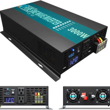 WZRELB 3000W 36V 120V Pure Sine Wave Power Inverter Remote Control with 2 AC Outlets,Car Inverter, 3000W 36V Remote (RBPRC-300036)