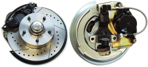 Inline Tube Compatible with 1967-1974 GM A F X Body Front Disc Brake Conversion Kit Cross Drilled Slotted Rotors (N-2-1)