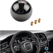 DEWHEL JDM Gun-Black Nickel Round Shift Knob for Both Manual or Automatic Fit Acura Honda Mazda Nissan Toyota 5-Speed 6-Speed