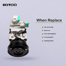 SCITOO AC Compressor Pump Compatible with CO 10703C for Hyundai Sante Fe Kia Optima 2.4L 2001-2006