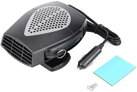 Car Heating Fan, 24V Car Vehicle Portable Heating Fan Heater Defroster Demister Practical Accessory(Red Black)