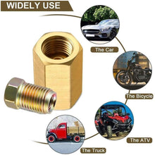 FSLLOVE FANGSHUILIN Brake Fittings Brass Inverted Flare Union & Compression Accessories 12 Pcs S4M4 (Color : Copper Unions)