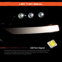 For Ford F150 F-150 Pickup Black Bezel Dual Halo LED G2 Projector Headlights Front Lamps Replacement