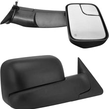 Towing Mirrors, Power Heated Folding Tow Mirrors for 1998 1999 2000 2001 Replacement for Dodge Ram 1500 2500 3500 Truck