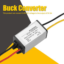Esenlong DC-DC 12V/24V to 5V 5A Buck Converter Step Down Power Supply Module (White+Black)