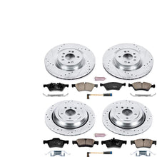 Power Stop K6707 Front & Rear Brake Kit with Drilled/Slotted Brake Rotors and Z23 Evolution Ceramic Brake Pads