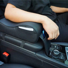 GSPSCN Center Console Armrest Pad Soft Memory Foam Pu Leather with Storage Pockets Seat Cushion (Black)