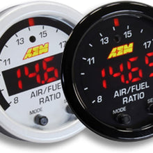 AEM 52mm Wideband UEGO Air Fuel Ratio Sensor Controller Gauge w/ White Face Kit