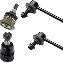 Detroit Axle - 6PC Front Upper Lower Ball Joints and Sway Bars for 2003-2009 Toyota 4Runner - [2007-2009 FJ Cruiser] - 2003-2009 Lexus GX470