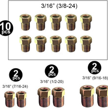 Eastyard 25 Ft. of 3/16 inch Brake Line Copper-Nickel Brake Line Fitting Kit and Flexible Tubing Coil (Includes 16 Fittings) for Car Truck Motor
