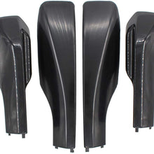 NewYall Set of 4 Black Roof Luggage Cargo Rail Rack End Cap Protection Cover Shell Trim