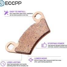 ECCPP FA354 Brake Pads Front and Rear Sintered Replacement Brake Pads Kits Fit for 2004-2014 Polaris Ranger