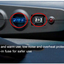 JXHD 12V Car Heater-Heating Cooling Fan Defroster Defogger Air Purifier Lighting 150W,Red