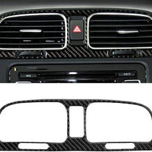 KIMISS Air Vent Panel Trim,Carbon Fiber Center Control Air Vent Panel Trim Sticker Fits for R MK6 2008-2012