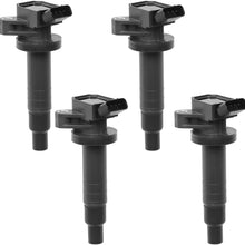 Ignition Coil Pack Set of 4Pcs Replacement for 1.8L L4 Toyota Corolla Matrix Chevrolet Prizm & More Replaces# 9008019015, 9008019019, 9091902239