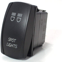 iJDMTOY (1) Spot Lights 5-Pin SPST ON/OFF Blue LED Indicator Rocker Switch For Car Truck 4x4 Jeep Boat For Work Lights, Fog Lights, Daytime Running Lamps, etc