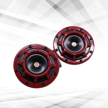 Wakauto 2pcs 12V Electric Blast Tone Horn with Relay Round Loud Horn Speaker for Cars Trucks Motorcycles Scooters Tractors