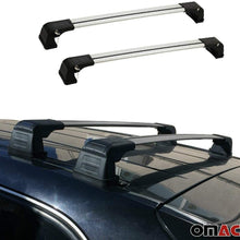 OMAC Auto Exterior Accessories Roof Rack Crossbars | Aluminum Lockable Silver Roof Top Cargo Racks | Luggage Ski Kayak Bike Snowboard Carriers Set 2 Pcs | Fits Mazda 3 Sedan 2009-2014